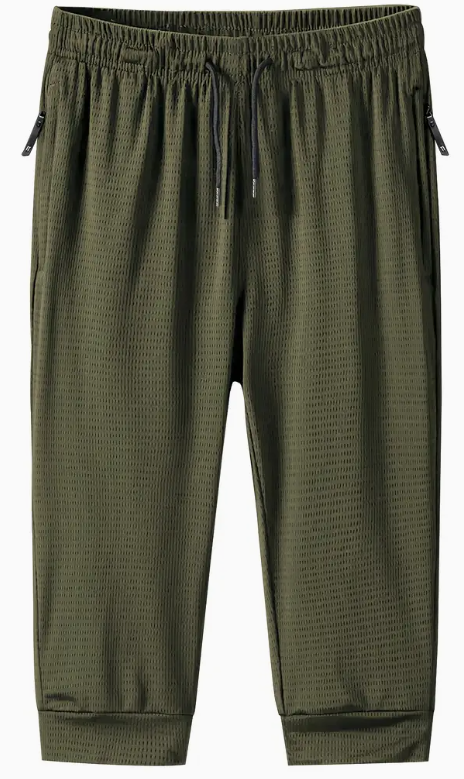 Casual Knee length Shorts - Olive Green